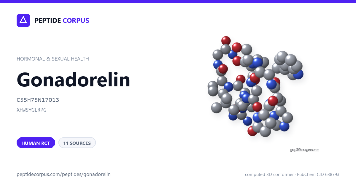 Share card for Gonadorelin: structure, evidence rung and sources on file