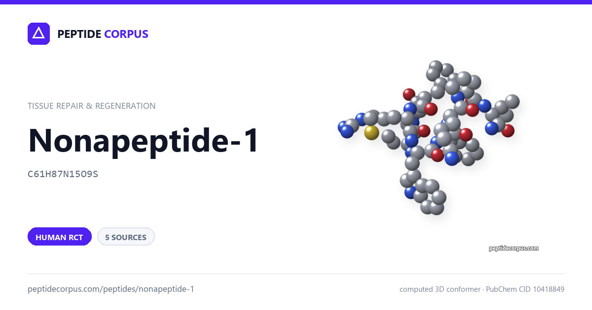 Share card for Nonapeptide-1: structure, evidence rung and sources on file