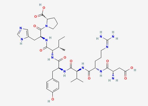 2D chemical structure of Angiotensin (1-7)