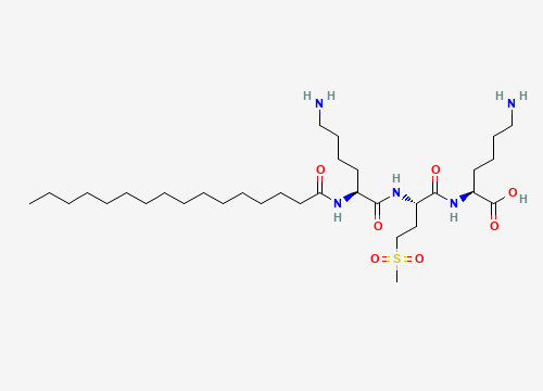 2D chemical structure of Palmitoyl Tripeptide-38